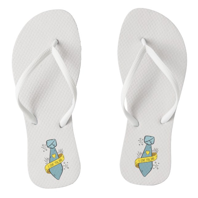Chanclas Te amo el día de tu padre | Flip Flops (Plantilla)