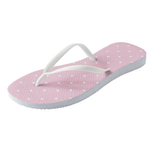 Chanclas Té Rosa Punto rosa y blanco