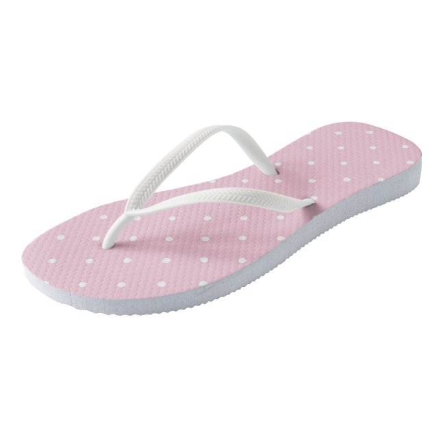 Chanclas Té Rosa Punto rosa y blanco (Angular)