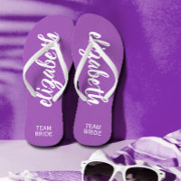 Team Bride morado y blanco personalizado