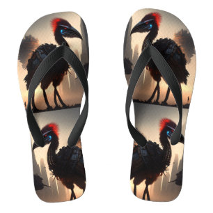 Chanclas "Techno-Feathers: The Futuristic Emu Robot"