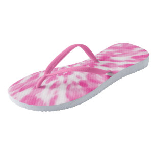 Chanclas Tejido rosa y blanco