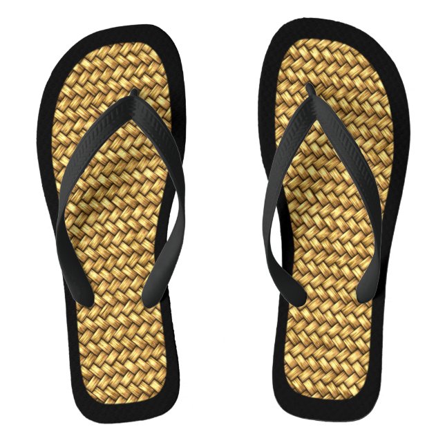Chanclas Tejidos Flip Flip Flops de trineo negro con efecto (Plantilla)
