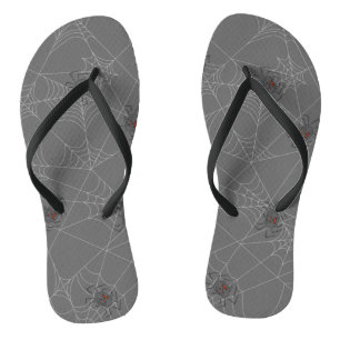 Chanclas telaraña y calabazas de Halloween