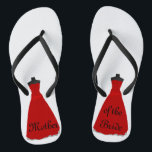 Chanclas Tema de vestir boda Madre de la novia Flip Flops<br><div class="desc">Este diseño de moda de la vestimenta Boda Madre de la novia fue creado para el boda moderno. Presenta un diseño elegante y un estilo contemporáneo de moda.</div>