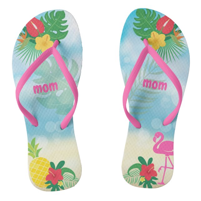 Chanclas Tema tropical de Luau (Plantilla)