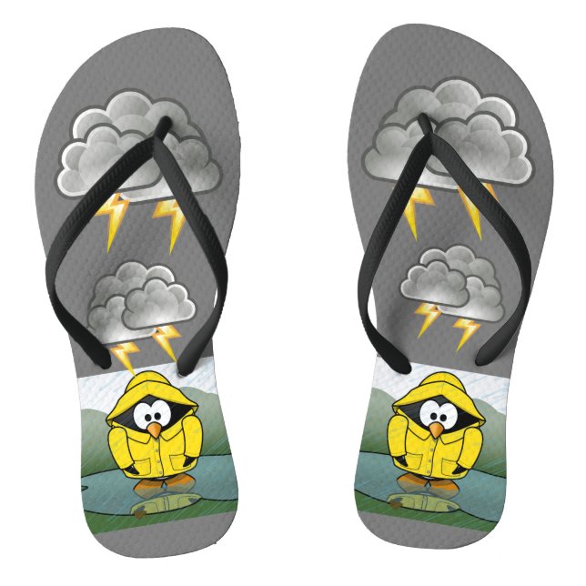 Chanclas Tembloroso Día de Lluvia: Pingüino Thunder_Cove (Plantilla)