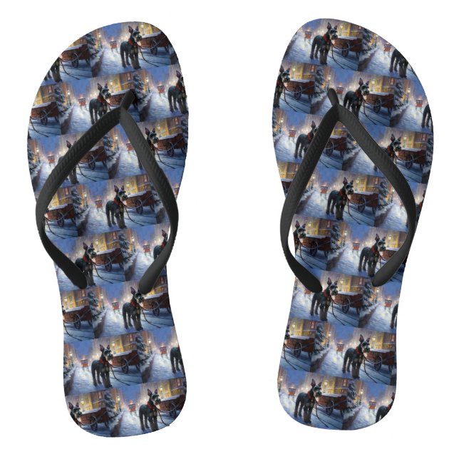 Chanclas Temporada festiva de los Navidades Schnauzer en mi (Plantilla)