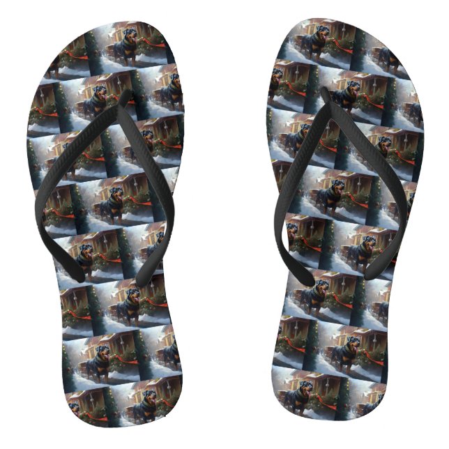 Chanclas Temporada Navideña del Rottweiler (Plantilla)