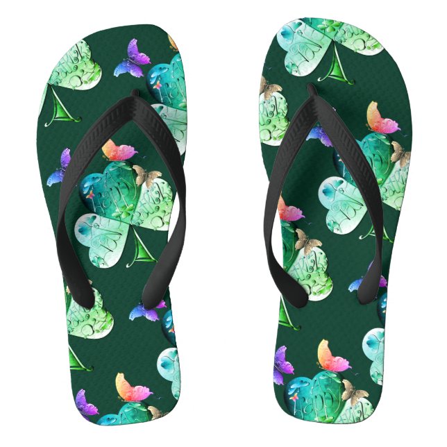 Chanclas "Ten un feliz St. Patrick's" Shamrock (Plantilla)