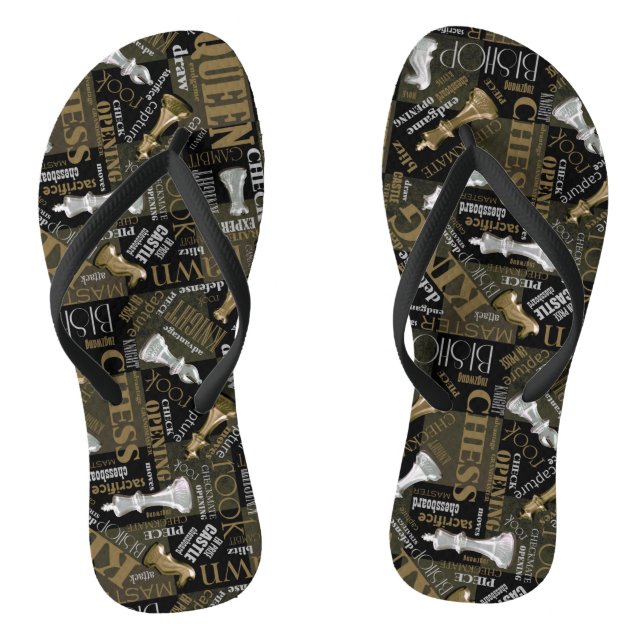 Chanclas Términos y piezas de ajedrez Silver y Gold ID784 (Plantilla)