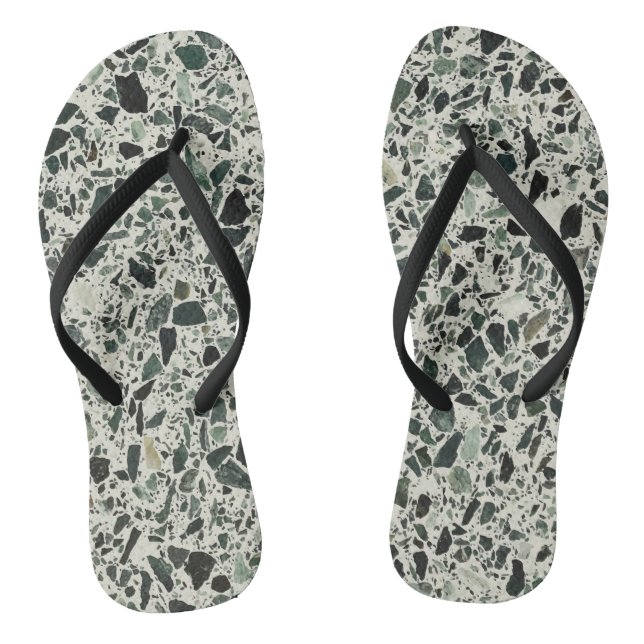 Chanclas Terrazzo verde moderno (Plantilla)