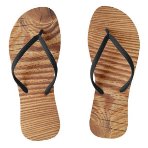 Chanclas Textos marrones del tablero de madera de la natura