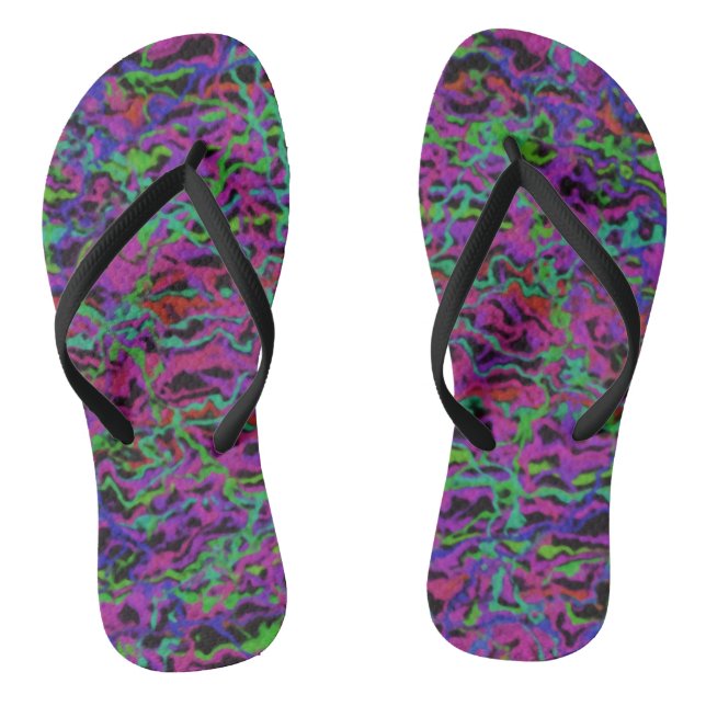 Chanclas Textura abstracta multicolor vibrante (Plantilla)