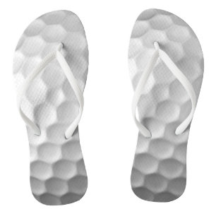 Chanclas Textura de Bola de Golf Blanca con Hoyuelos