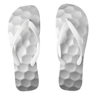 Chanclas Textura de Bola de Golf Blanca con Hoyuelos