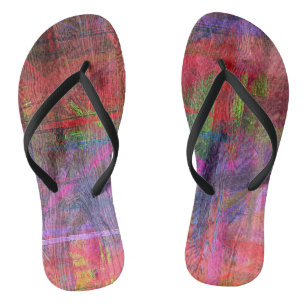 Chanclas Textura de grano de madera colorida #3