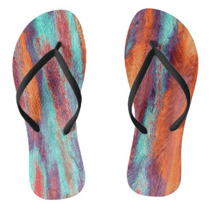 Chanclas Textura de grano de madera de color retro