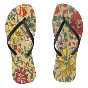 Chanclas Textura de las flores
