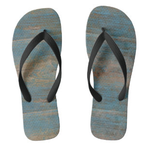 Chanclas Textura de madera de Blue Faux Beach