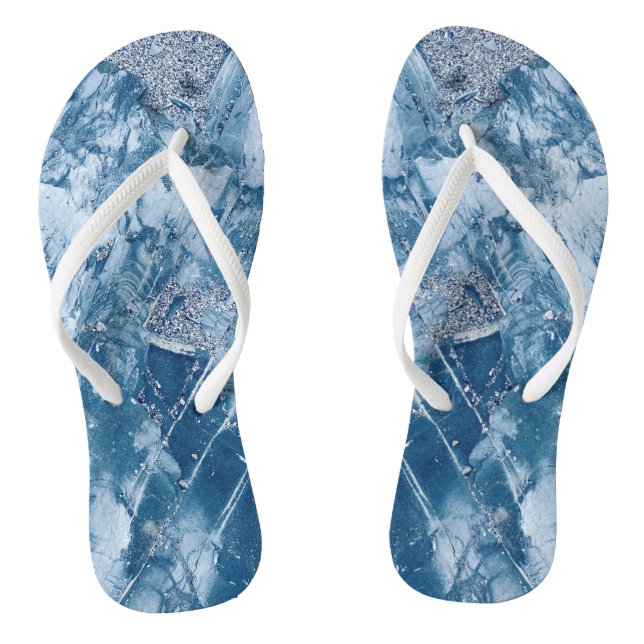 Chanclas Textura de mármol azul (Plantilla)