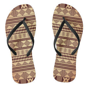 Chanclas Textura étnica de Brown
