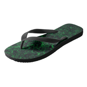 Chanclas Textura verde oscuro, esponja destruida o corroída