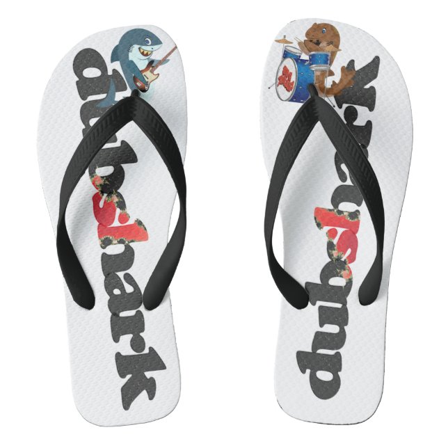 Chanclas Tiburón Dub Grande Blanco y Flip Flops de Wobbegon (Plantilla)