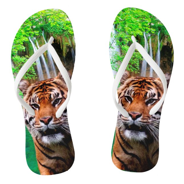 Chanclas Tigre y cascada (Plantilla)