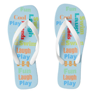 Chanclas tipografía divertida caprichosa