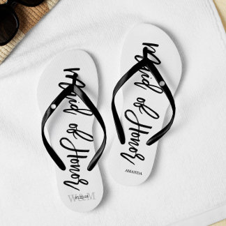 Chanclas Tipografía moderna "doncella de honor"