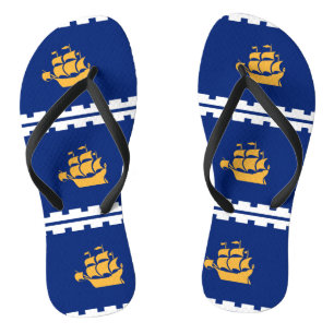 Chanclas Tirantes delgados para adultos con la bandera de l