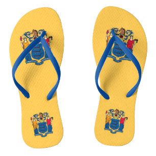 Chanclas Tirantes delgados para adultos con la bandera de N