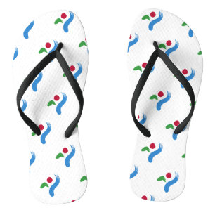 Chanclas Tirantes delgados para adultos con la bandera de S