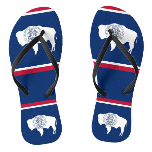 Chanclas Tirantes delgados para adultos con la bandera de W