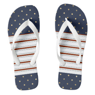 Chanclas Tiras de caña de vándalos y puntos de polka rotos