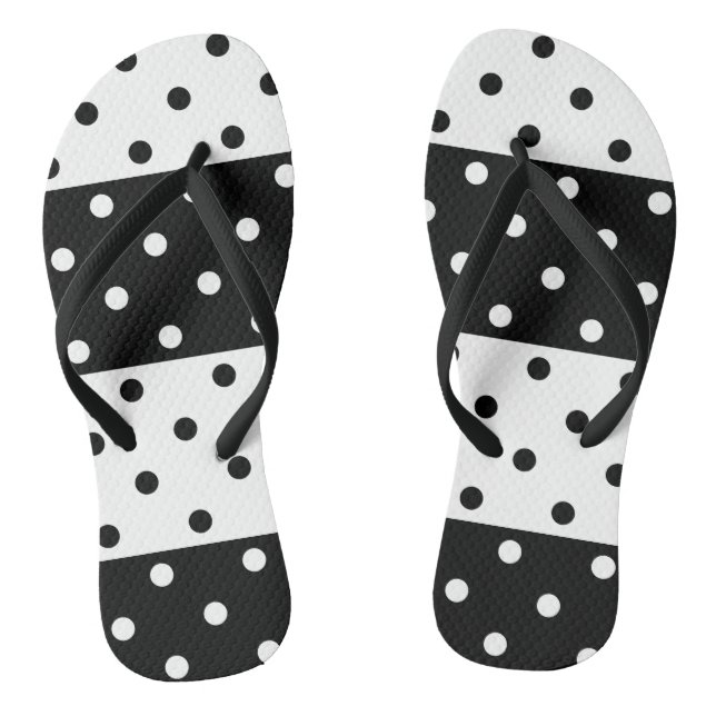 Chanclas Tiras de giro monocromas de polka (Plantilla)