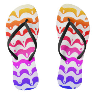 Chanclas Tiras de goteo psicodélicas del Jazzy Tropical