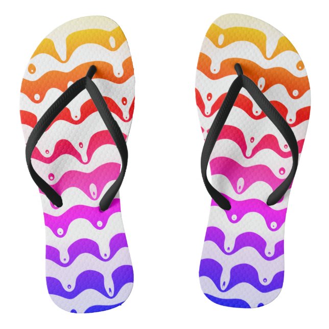 Chanclas Tiras de goteo psicodélicas del Jazzy Tropical (Plantilla)