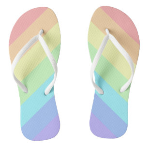 Chanclas Tiras de rebanado de arcoiris pasteles