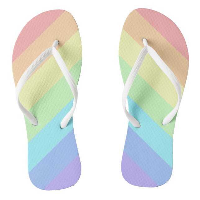 Chanclas Tiras de rebanado de arcoiris pasteles (Plantilla)