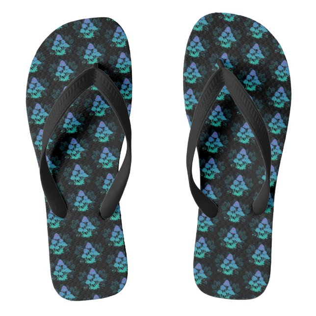 Chanclas Toadstools en Bushes (Plantilla)