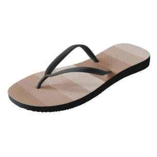Chanclas Tonos de rayas marrones cremosos