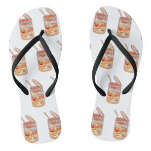 Chanclas Tonos de Spaghetti lata de patrones de comida