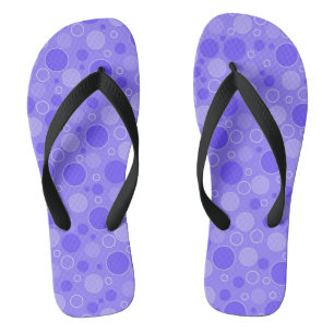 Chanclas Tonos púrpuras de lino con puntos de polka en retr