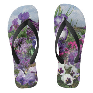 Chanclas tonos violetas