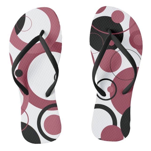 Chanclas Topacio ahumado y círculos negros (Plantilla)