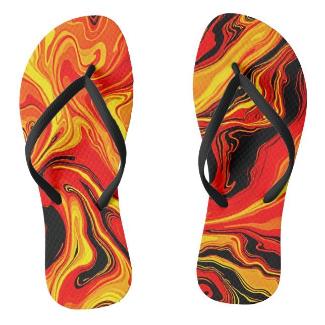 Chanclas Torbellinos abstractos ardientes de emoción (Plantilla)