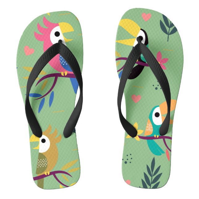 Chanclas Toucans & Parrots (Plantilla)