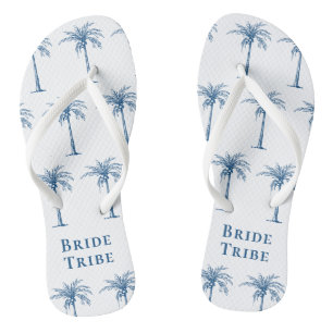 Chanclas Tribu de la Novia Palma Tropical Azul